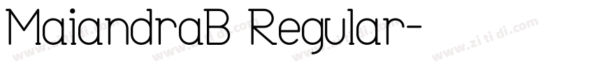 MaiandraB Regular字体转换
